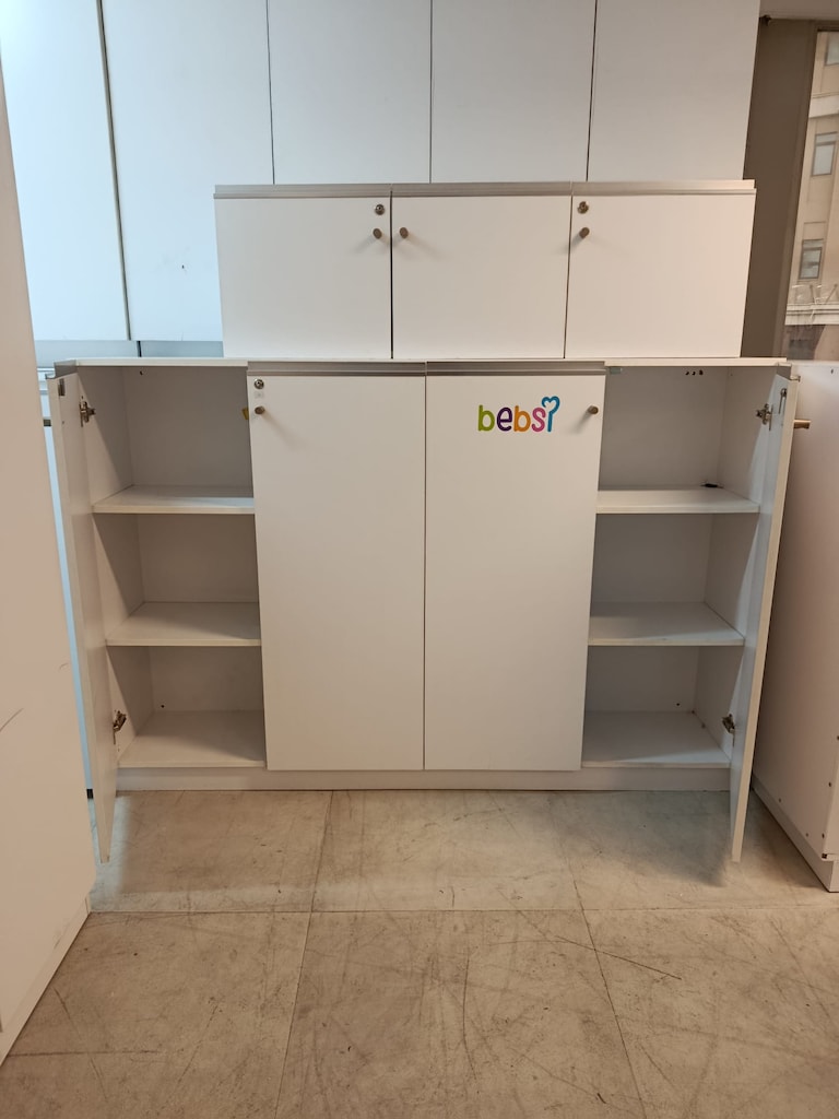 KLAS OFİS ÜSKÜDAR 170x120x35 BEYAZ DOSYA DOLABI İKİNCİ EL - 2
