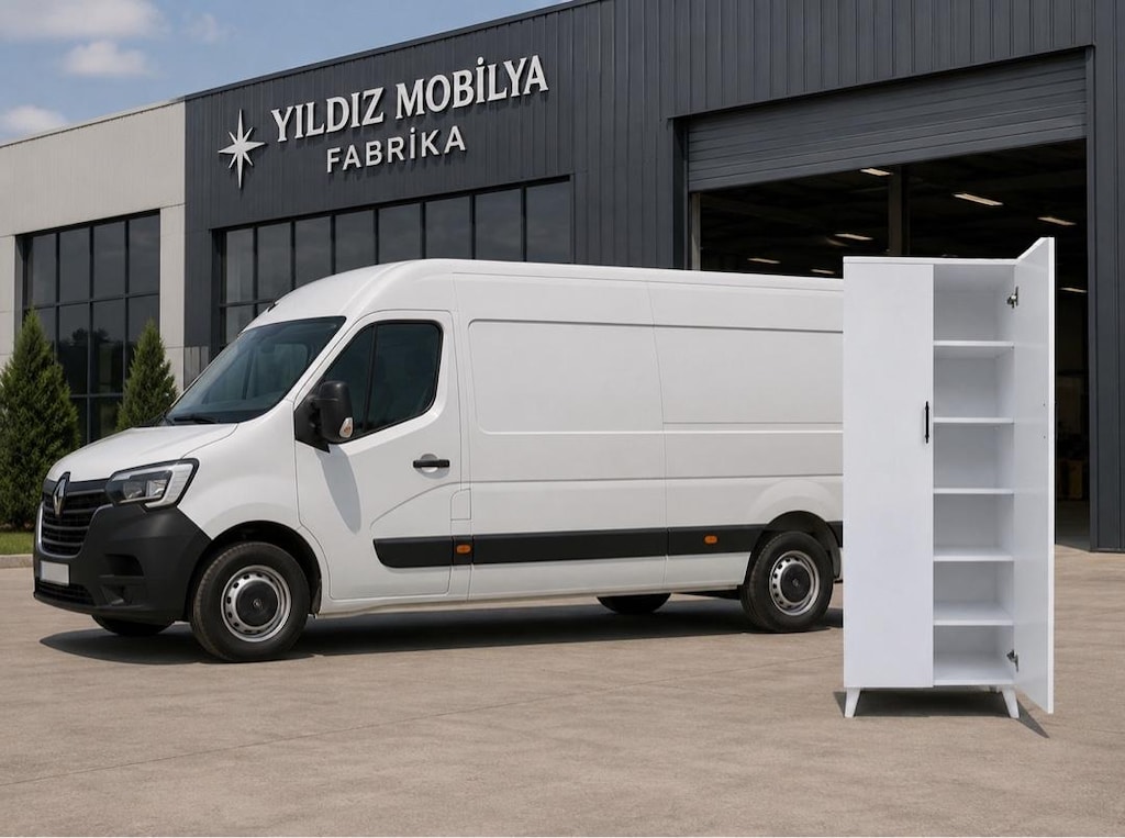 İMALATTAN SIFIR DOLAP PARLAK BEYAZ MDF ÇOK AMAÇLI DOLAP - 3