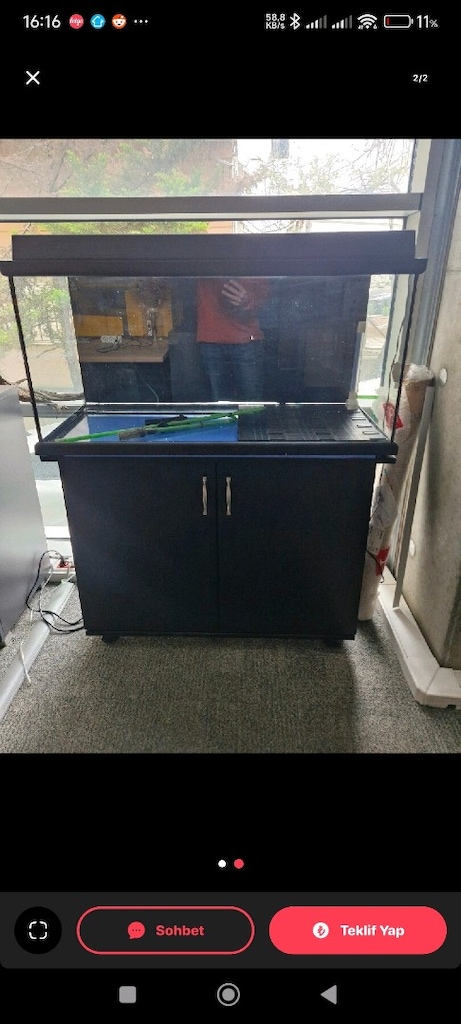 200lt mobilyalı yağmur akvaryum