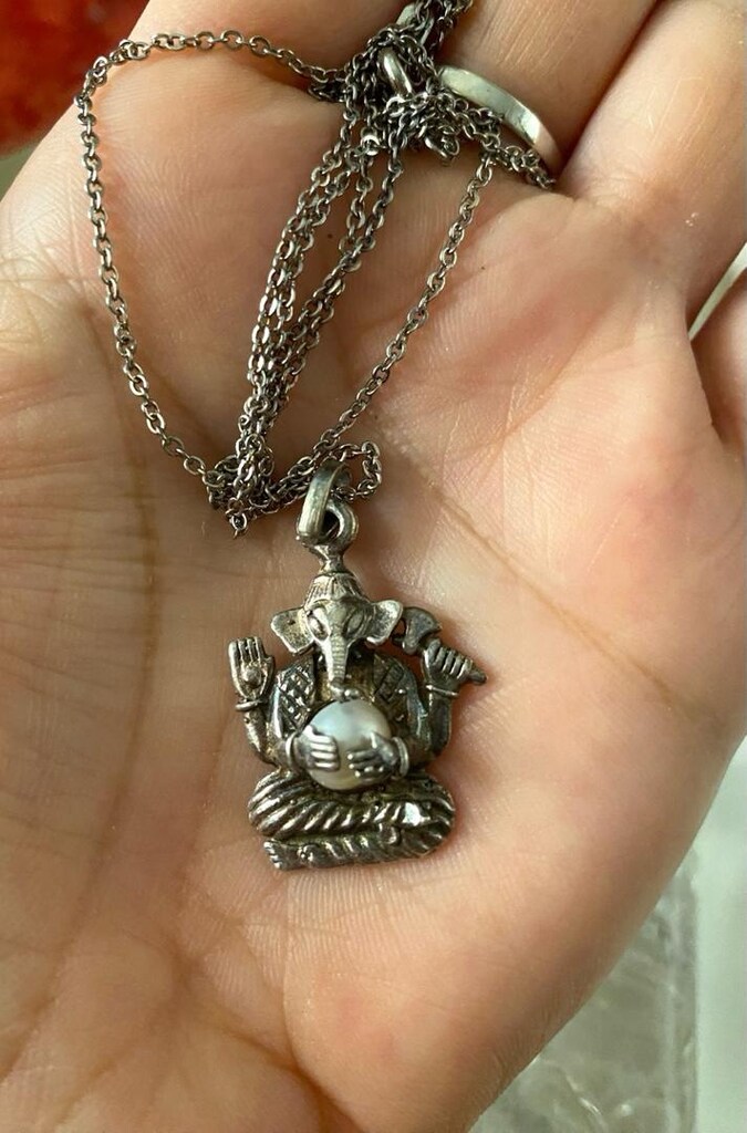 Vintage İncili Ganesha Kolye - 12