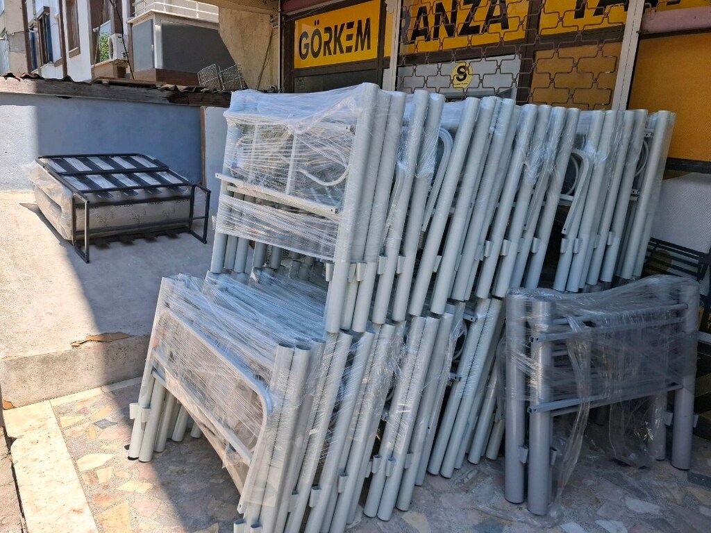 METAL GRİ RANZA 2 YATAK FİYATA DAHİLDİR UCRETSİZ TESLİMAT - 8