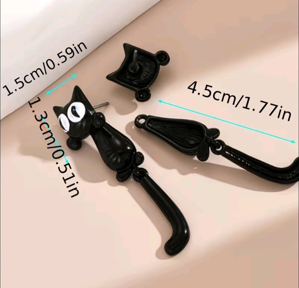 Kedi figürlü küpe — görsel 4/5