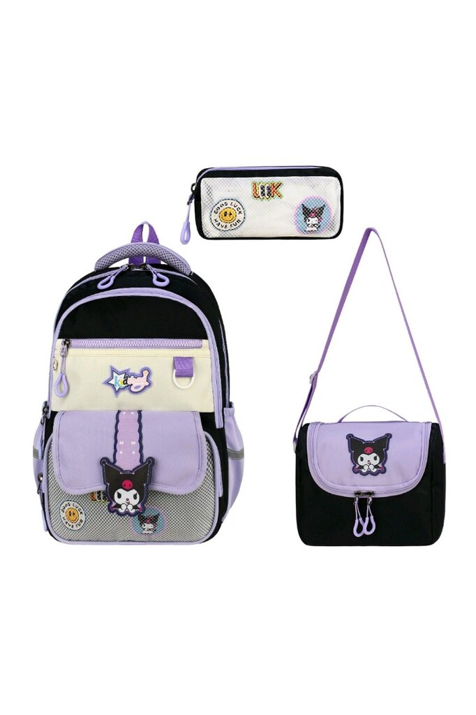 KUROMİ BASKILI ULTRA LÜX OKUL ÇANTASI TERMAL BESLENME VE KALEMLİK - 4