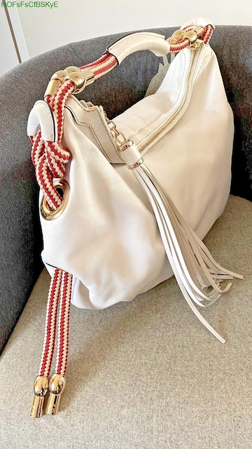 Gucci çanta deri beyaz hobo acapulco 211940 001998 Yeni gibi!