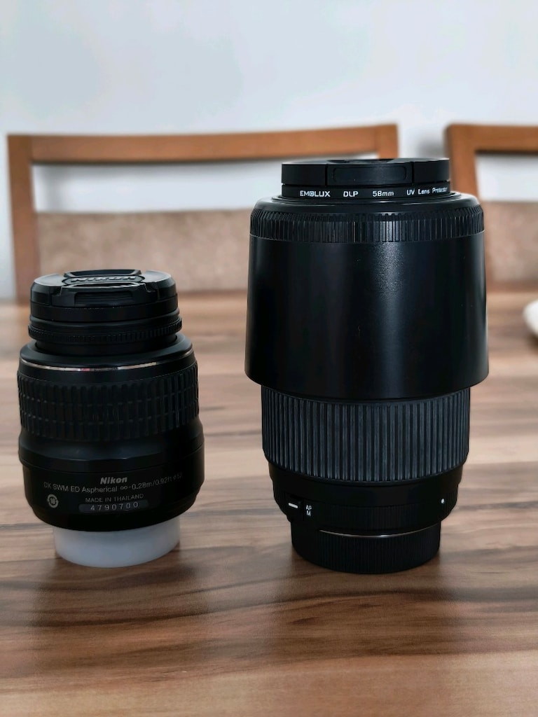 Nikon DX AF-S 18-55 ve Sigma DG 70-300 lensler