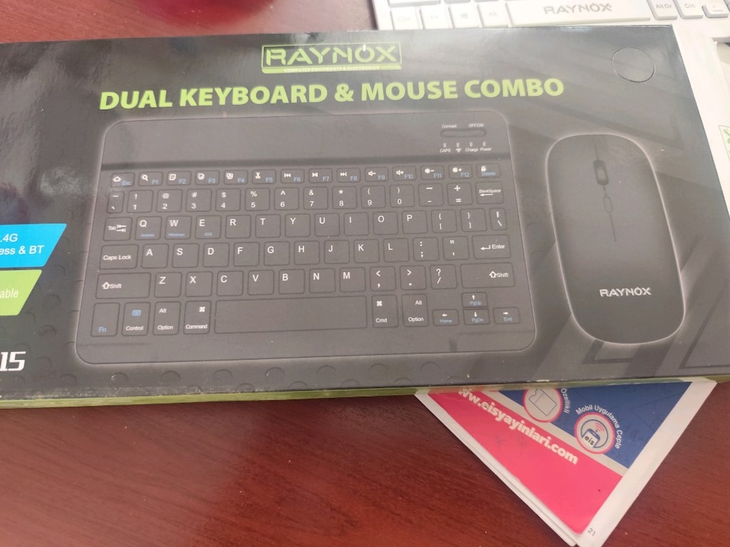 kablosuz klavye mouse Bluetooth ve chip bağlantılı - 5