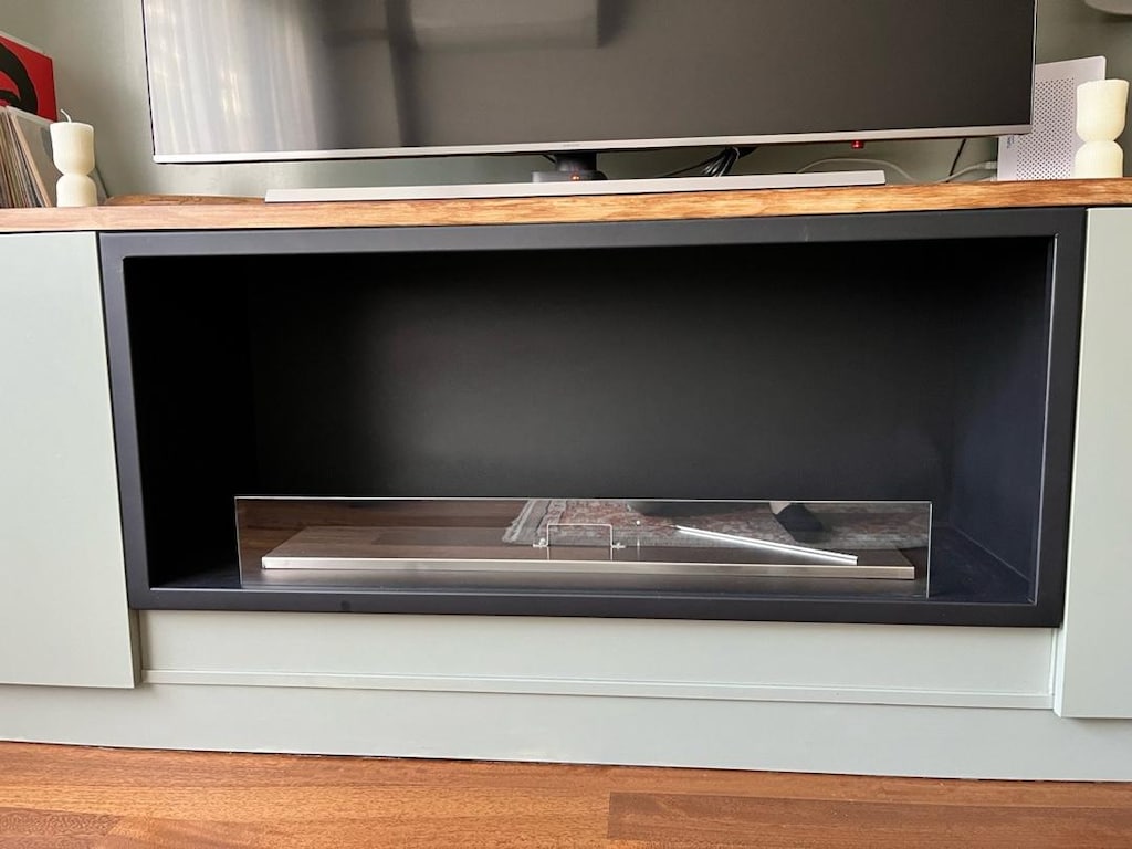 Korflame Ankastre Bioethanol Şömine 120cm Özel Kasalı - 4