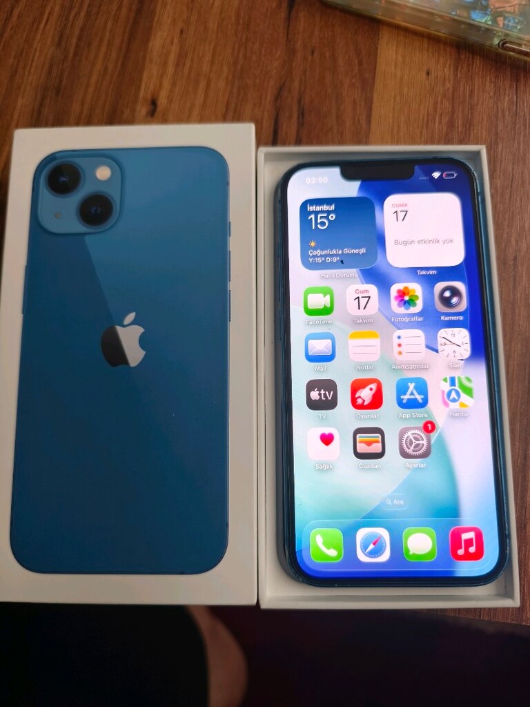 iPhone 13 256 GB pil 79 fatura kutu vardir - 2