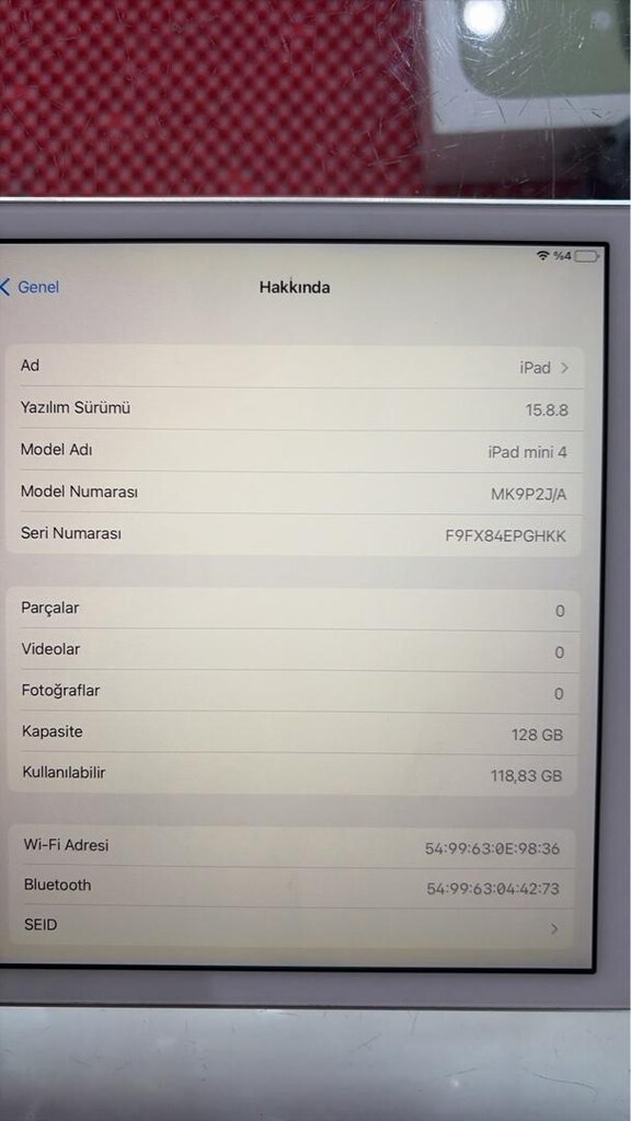 İPad mini 4 128 Gb tertemiz her şey aktif - 4