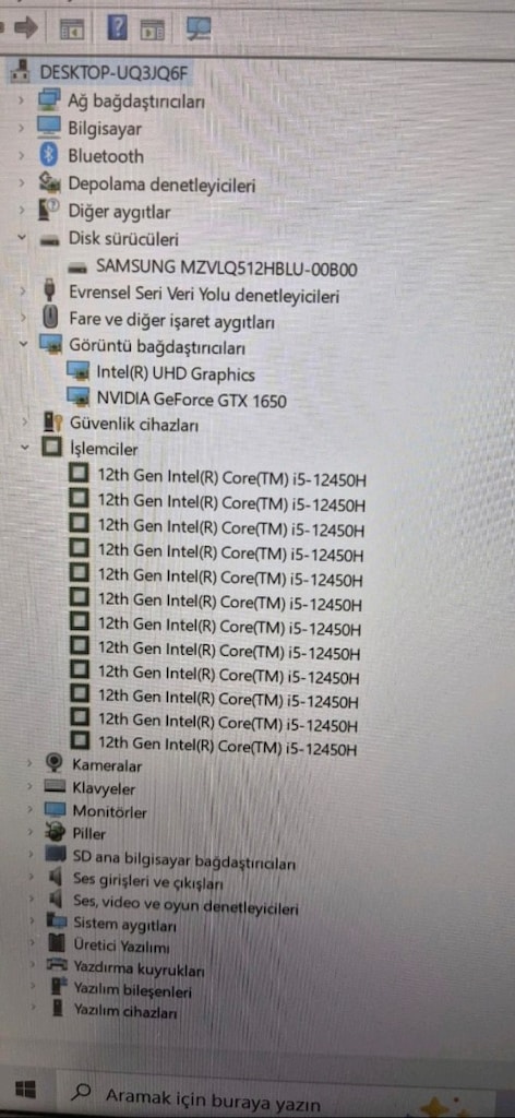 CASPER EXCALİBUR LAPTOP İ5 12.NESİL 16 RAM GTX 1650 EKRAN KARTI - 4