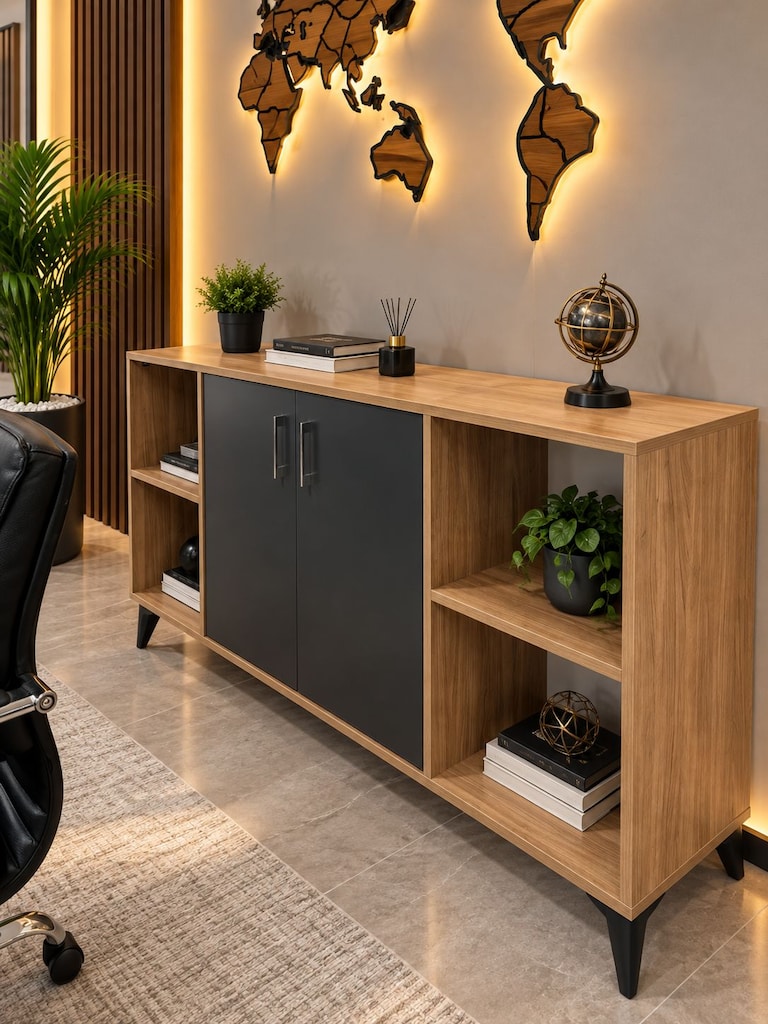 KLAS OFİS ÜSKÜDAR 160x70x140 MARBELLA KİRAZ MAKAM TAKIMI SIFIR - 5