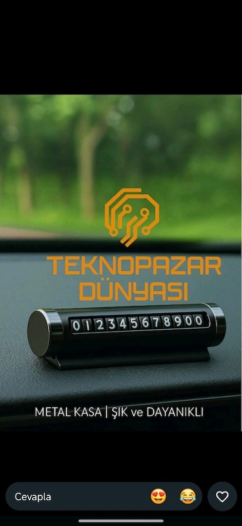 Metal Kasa Numara Çevirmeli Araç İçi Telefon Numaratör Parkmatik Araba - 3