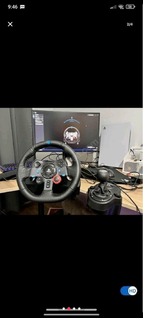 Az kullanılmış logitech G29 Yarış Direksiyonu