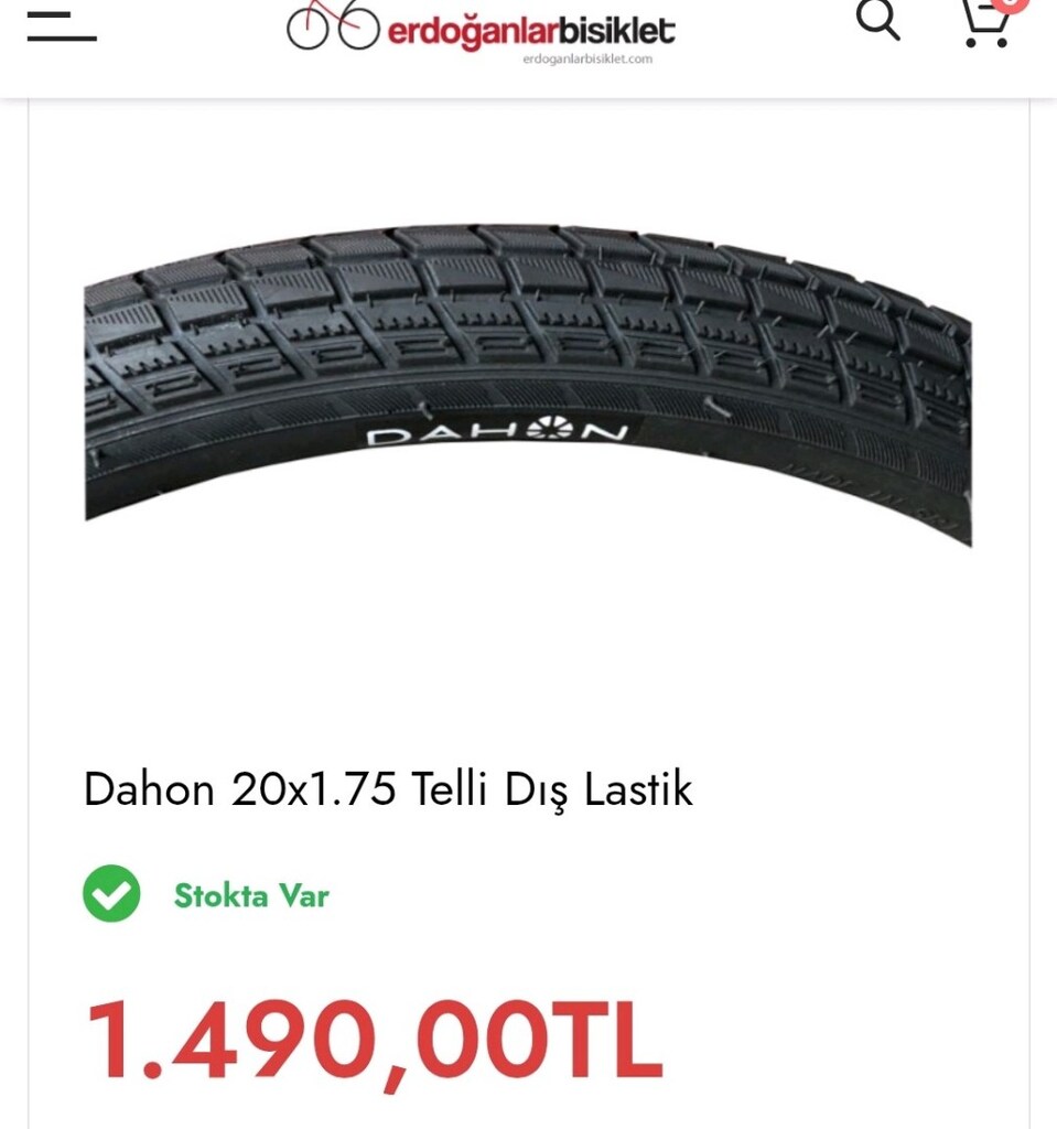 SIFIR 2 ADET ZIRHLI Katlanır Bisiklet Lastiği 20*1.75 DAHON MARKA - 3