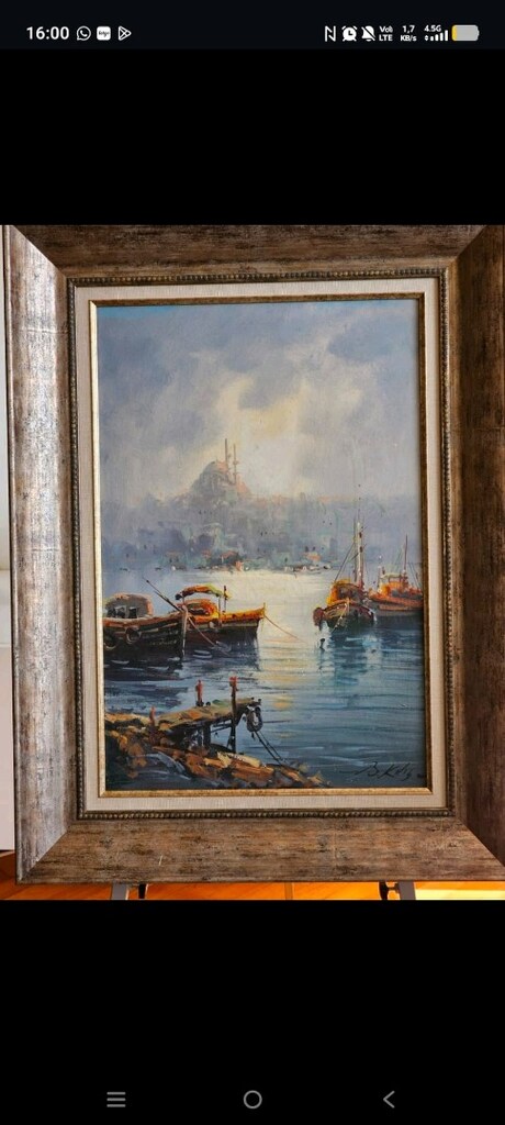 Bülent Kılıç Orijinal İmzalı Yağlı Boya Tablo (81x60 cm) - 5