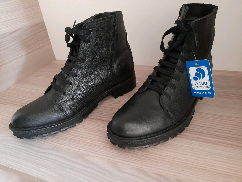 Deri Erkek botu Sıfır Ürün Yüzde Yüz Deri 42 No - 7