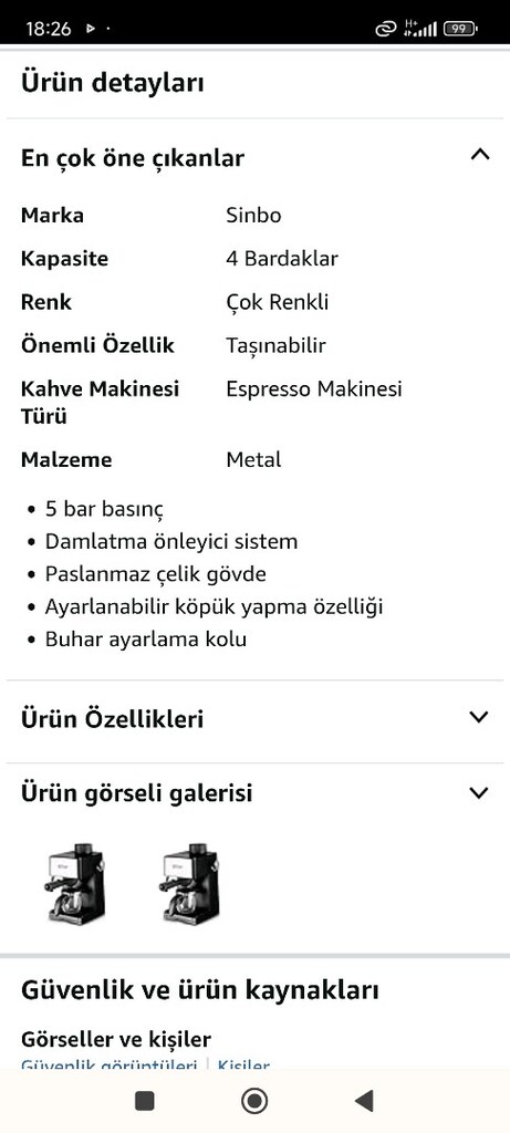 Sinbo espresso makinesi - 7