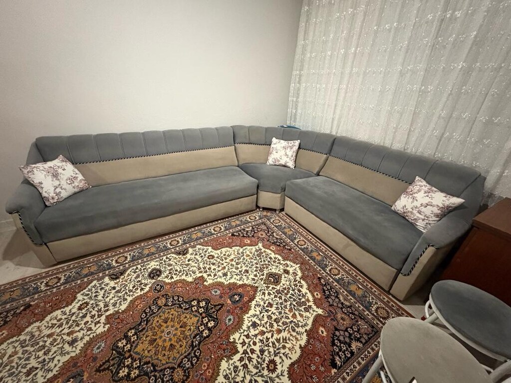 Çok Temiz Açılır Yataklı Köşe Koltuk Takım / Poflu serili halı hediye - 3