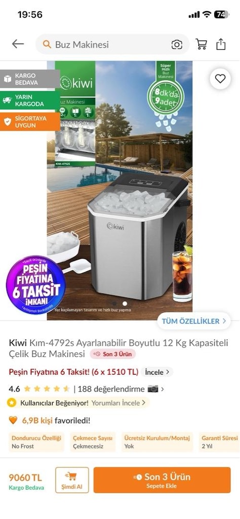 BUZ MAKİNESİ (SIFIR JELATİNİ SÖKÜLMEMİŞ) - 9