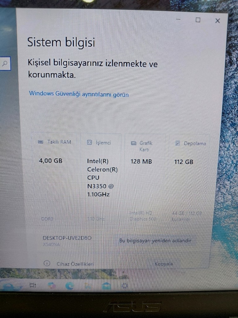 ASUS 15.6 İNÇ SSDLİ TERTEMİZ LAPTOP! - 6