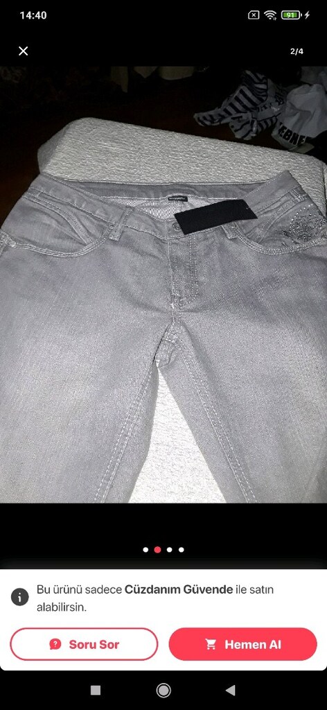 MADONNA KOT PANTOLON GREY 42/XL BEDEN - 3
