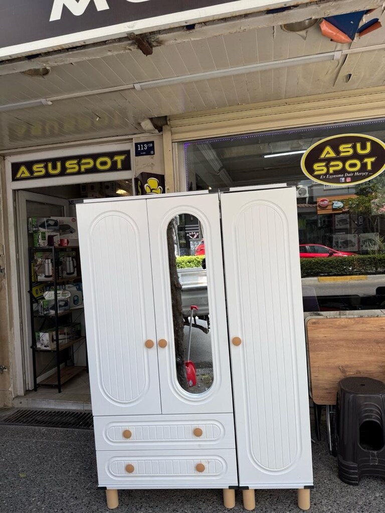 üç kapaklı elbise dolabı sıfır - 3