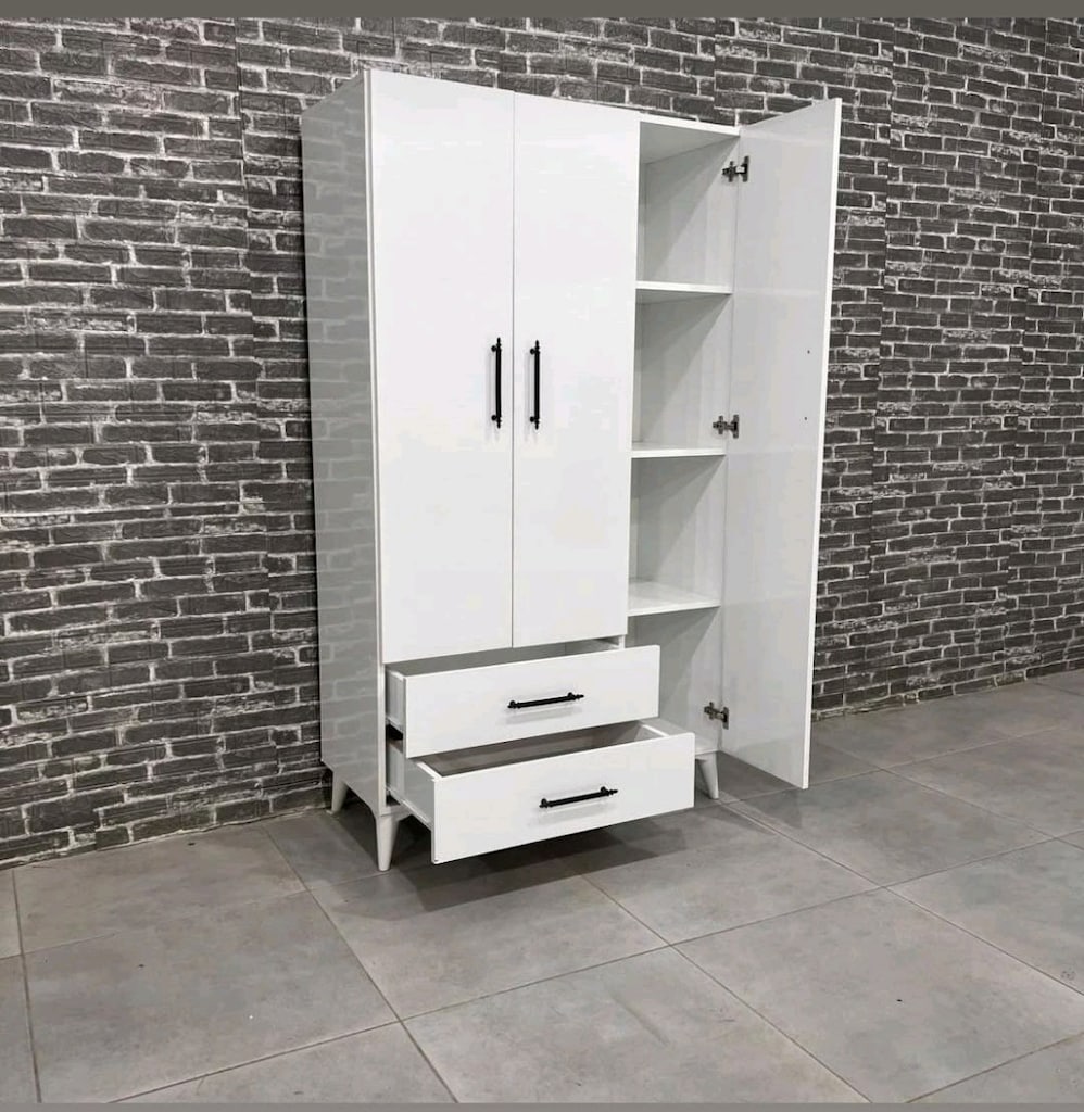 **WHİTE STYLE** ÜCRETSİZ KURULUM KAPIDA ÖDEME GARDROP ELBİSE DOLABI - 2