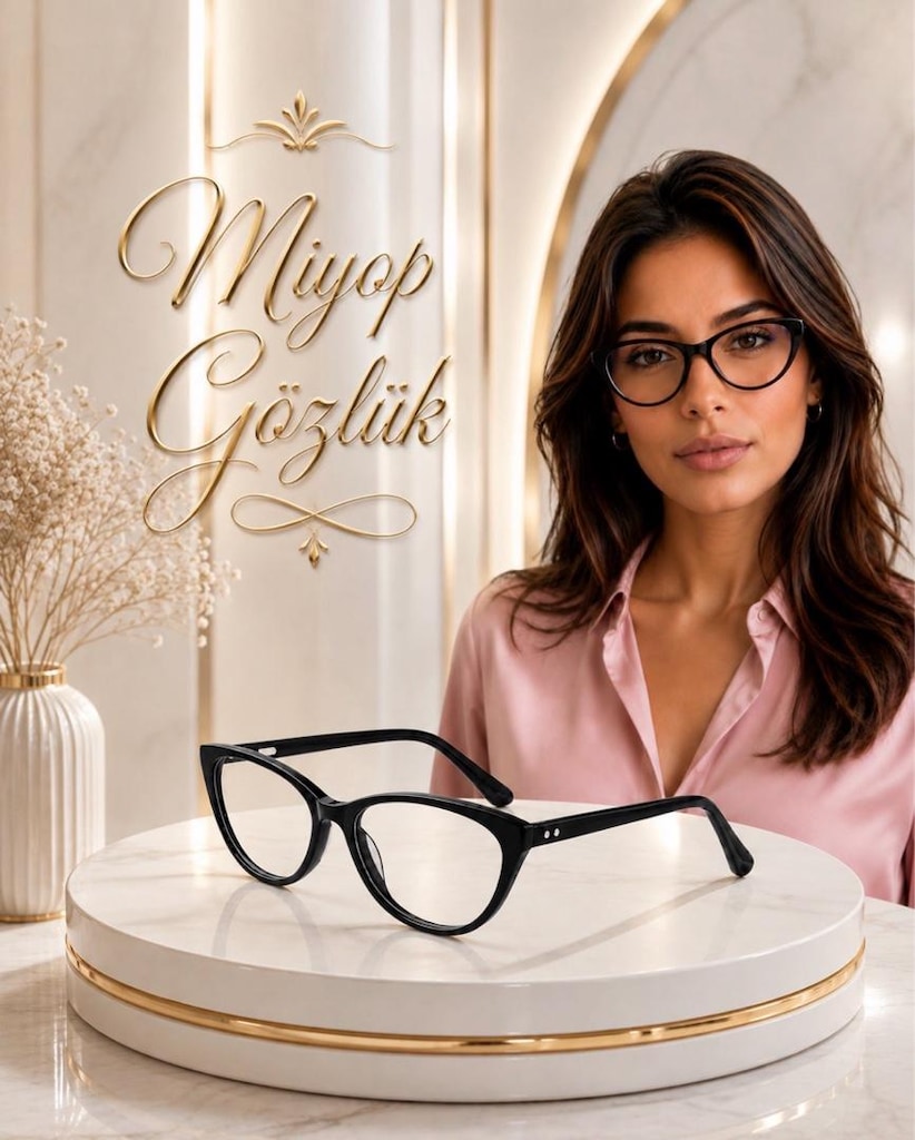-2.5 Numara Sıfır Cat Eye Bayan Uzak Gözlük - 3