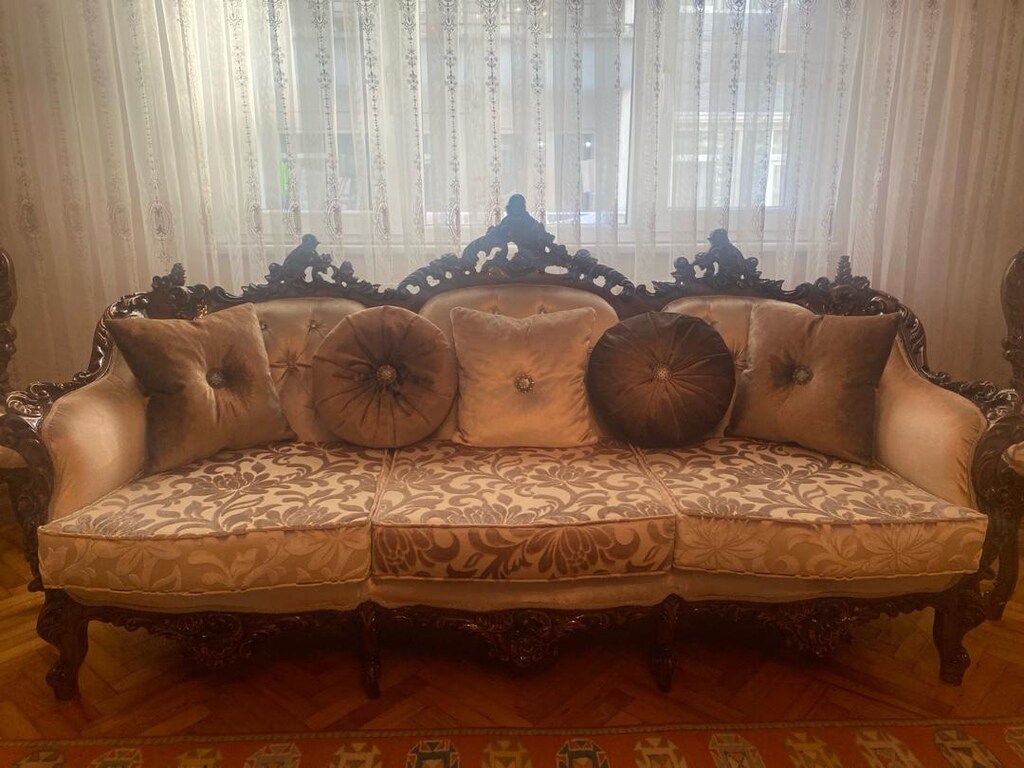 Oymalı Salon Takımı Antika Vintage (Hediyeli) - 5