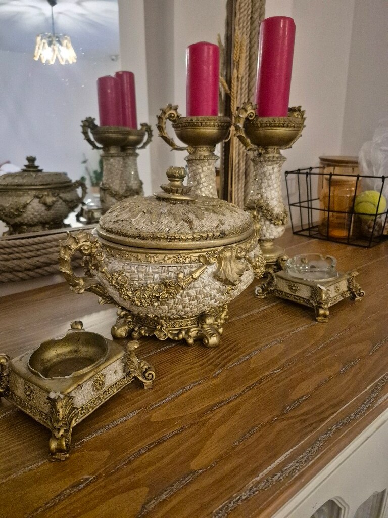 ayna önü şamdanlı set
