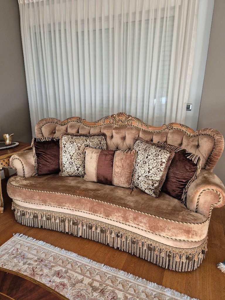Vintage Oymali Varaklı Salon Takımi - 3