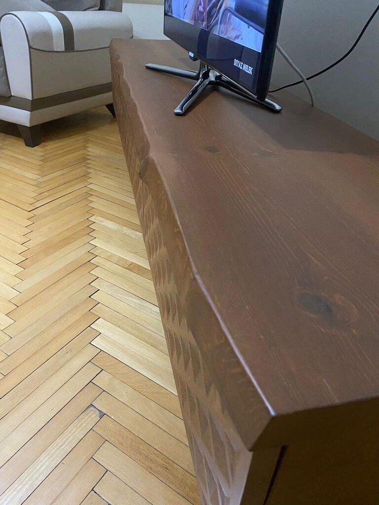 Doğal ahşap tv ünitesi - 3