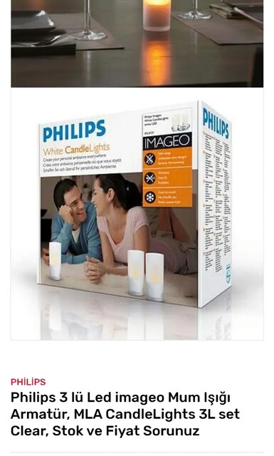 PHILIPS LED MUM IŞIGI jarzlı