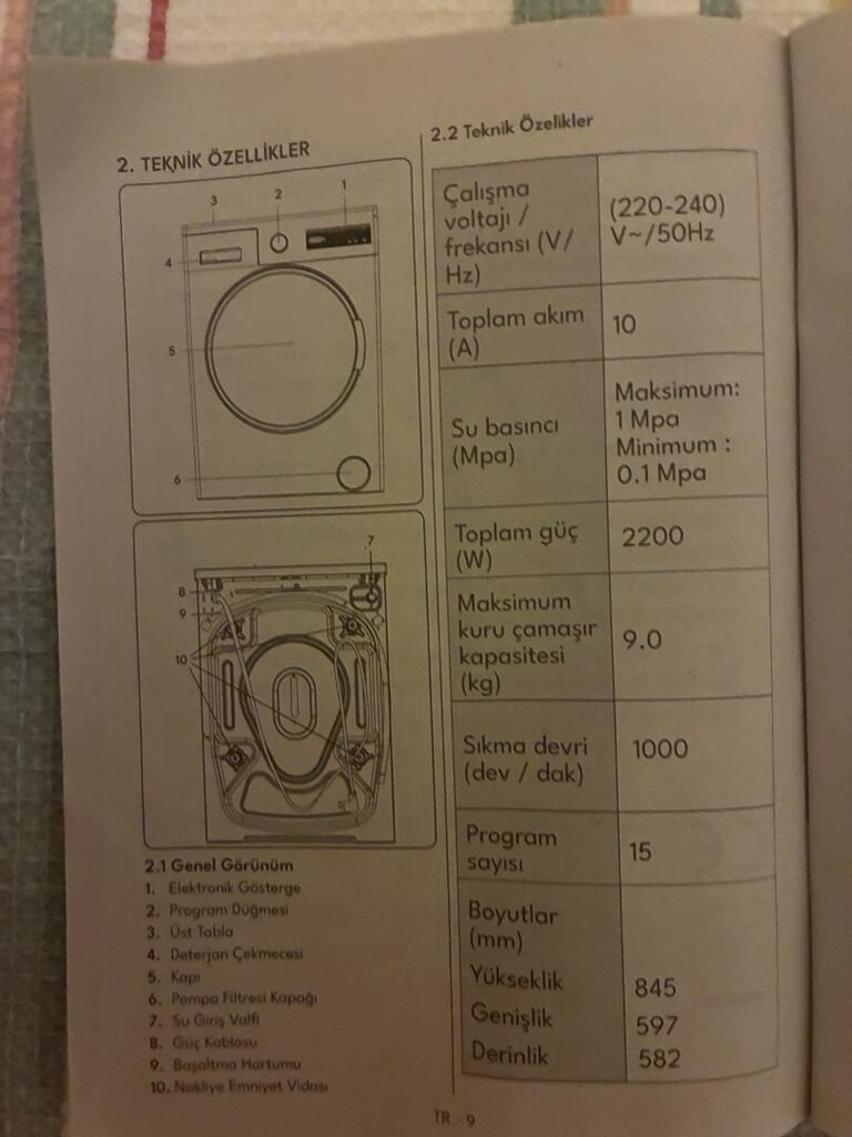 Vestel CMI 96301 9 KG 1000 Devir Çamaşır Makinesi – Çok Temiz - 4