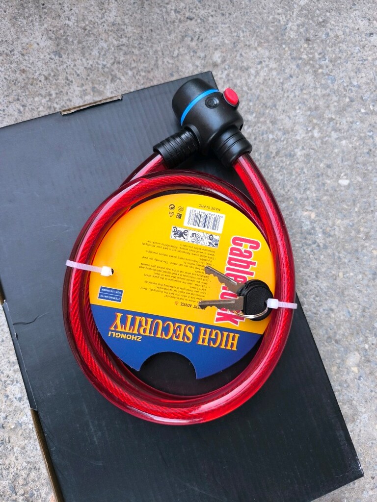 Bisiklet Kilidi 15X100 Çift Anahtar 1 Metre Sıfır Bozyaka İzmir - 2