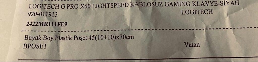 LOGİTECH GPRO X60 LIGHTSPEED KABLOSUZ GAMING KLAVYE KUTULU FATURALI - 11