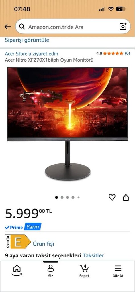 ACER Nitro XF270X1 Oyuncu Monitörü - 4