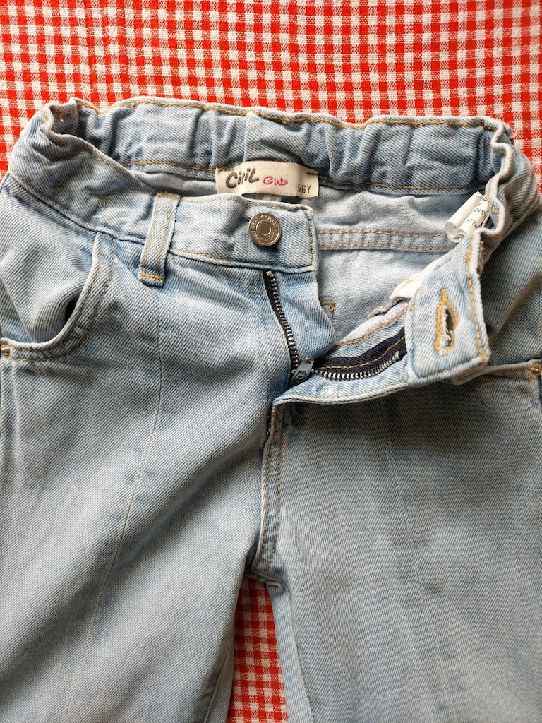 CİVİL kız Çocuk yırtmaçlı Jean Pantolon - 7