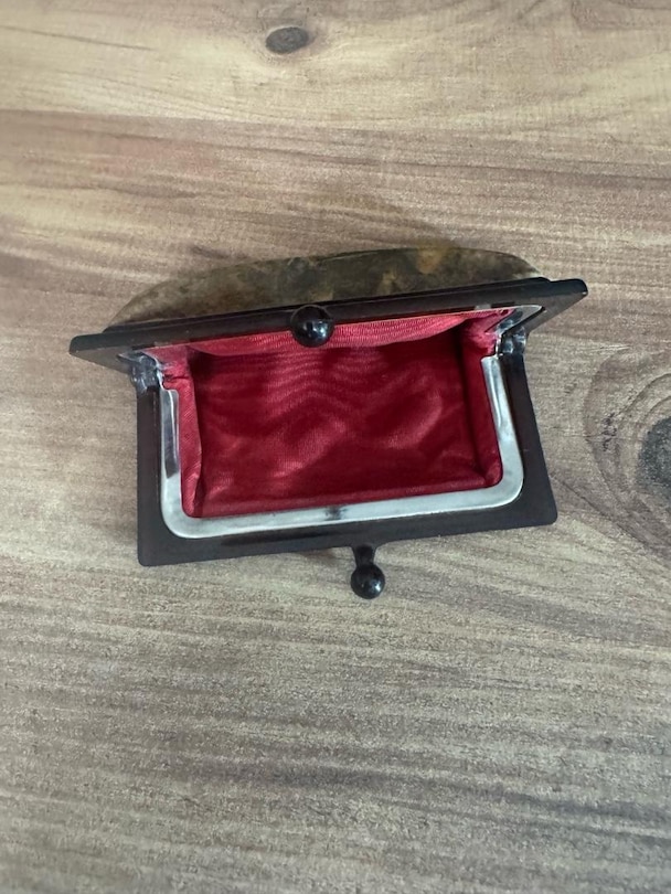 Vintage Bakalit Çerçeveli Bozuk Para Cüzdanı - 7
