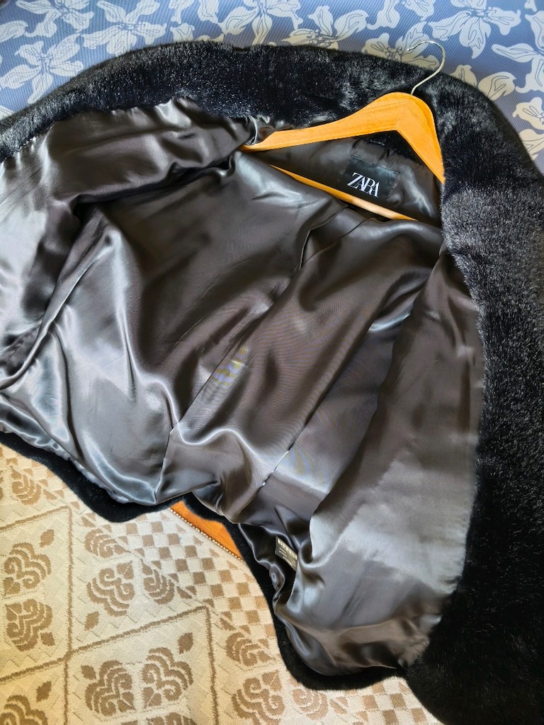 ZARA Siyah Suni Kürk / Peluş Kaban - Hiç Kullanılmamış (M-L Beden) - 4