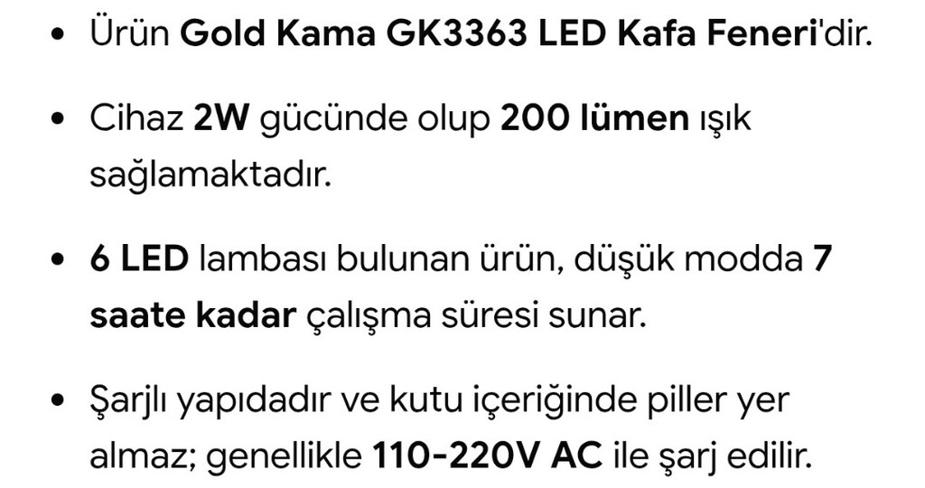 Kafa lambası - 3