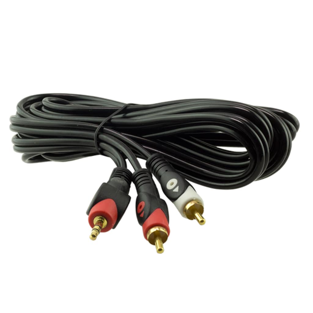Pm-648 Gold Uç 2 Rca Erkek + 3.5 Mm Stereo Erkek Si̇yah 3 Metre