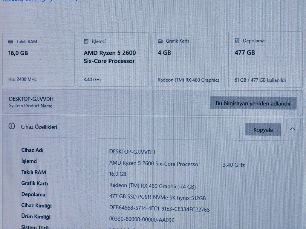 Ryzen 5 2600 RX 480 4GB Gaming PC | 16GB RAM | 512GB NVMe SSD - 5