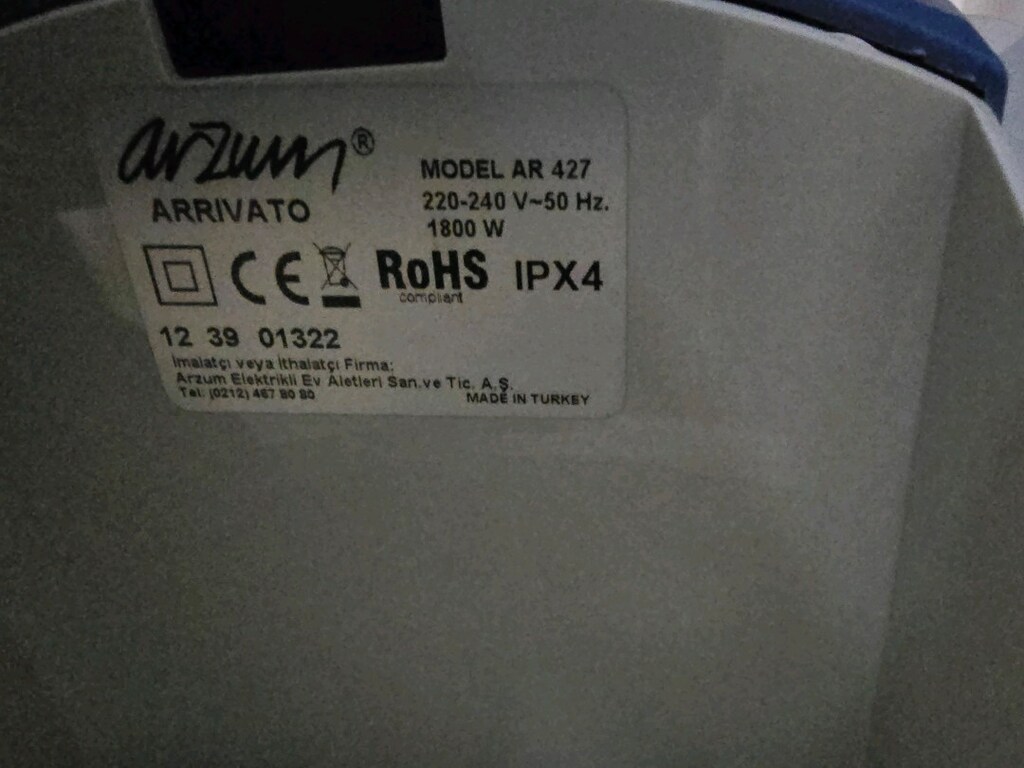 süpürge makinesi arzum 1800w - 3