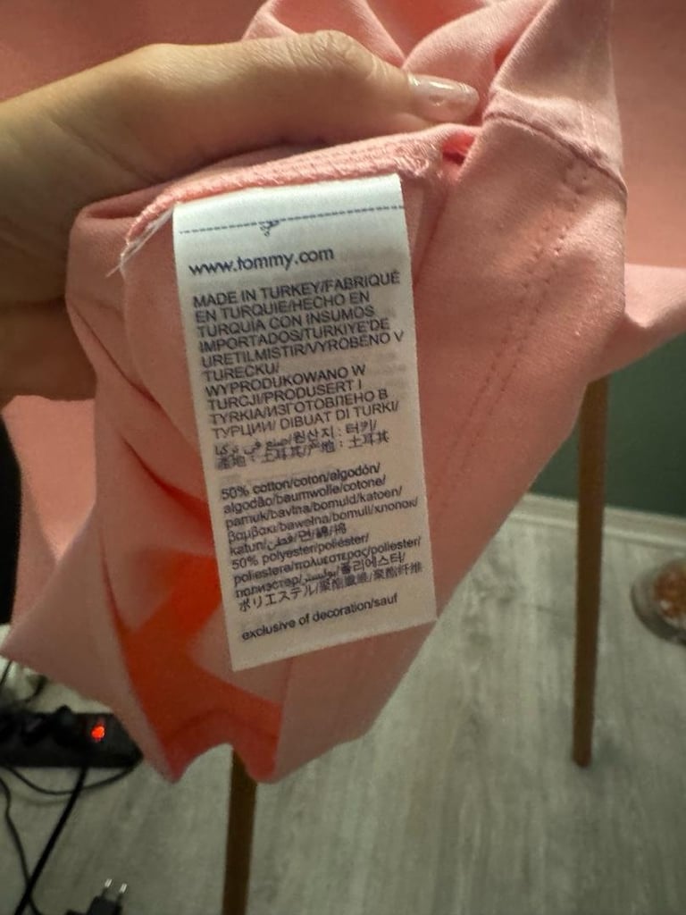tommy pembe üst bluz tişört sıfır ürün - 5