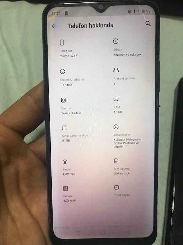 REALME C21Y 64GB YURTİÇİ FULL AKTİF CİHAZ PİL HIZ PERFORMANS COK İYİ - 2