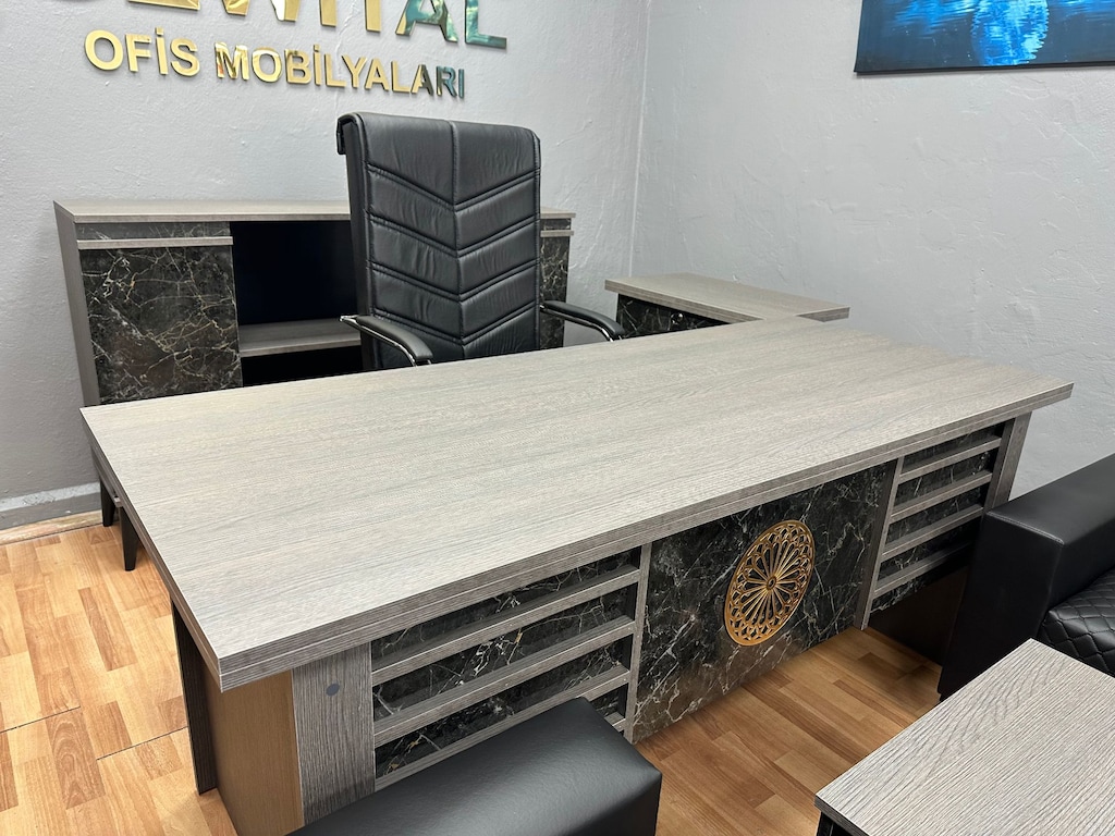 SEWİTAL OFİSTEN GÜNEŞ OFİS TAKIMI KOMPLE SET KANEPELİ 180*80 MASASIYLA - 4