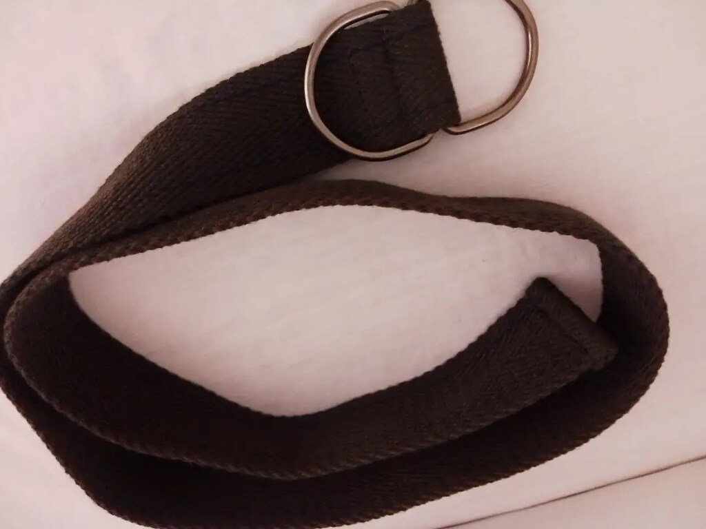BLack Belt Erkek çift halkalı Kanvas Kemer - 6