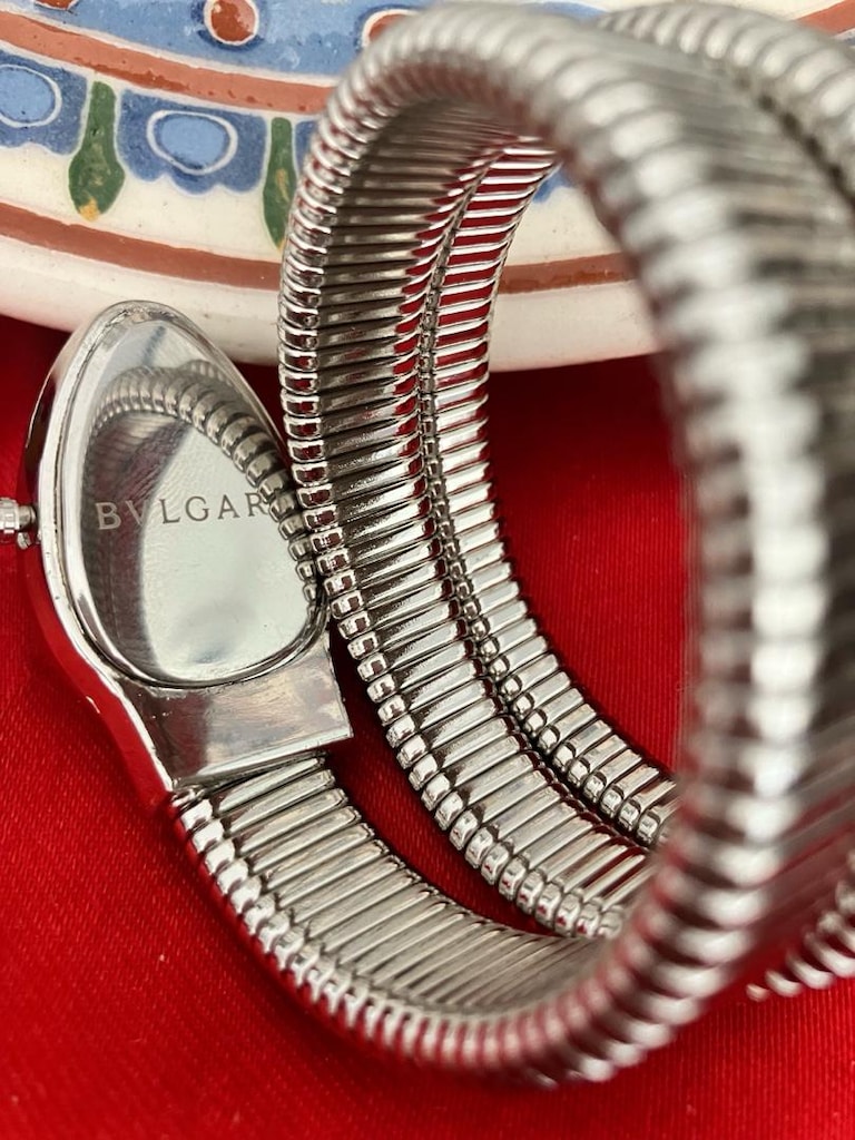 Bvlgari Yeşil Kadranlı yılan kordon Taşlı kadın Saat… - 10