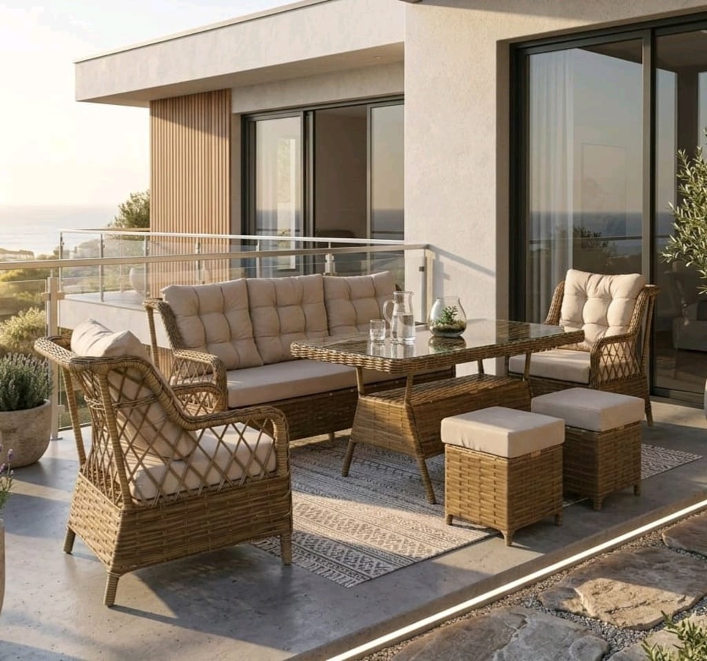 rattan bahçe mobilyaları, koltuk takımı, balkon mobilyasi - 2